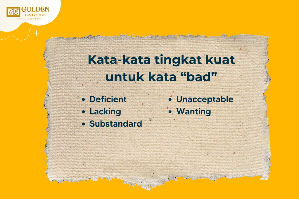 Bad Dalam Kalimat Bahasa Inggris Ternyata artinya tidak buruk