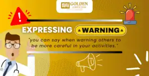 contoh kalimat expressing warning