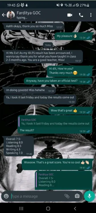 Testimoni alumni dengan skor TOEFL 580